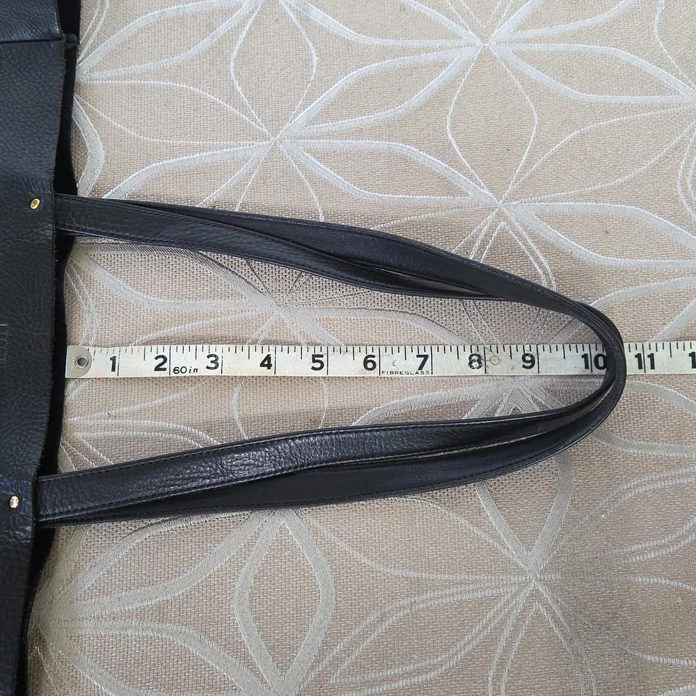 Baggu Oversized Black Leather Tote Bag!